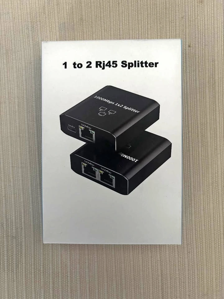 1 to 2 RJ45 1000Mbps Splitter