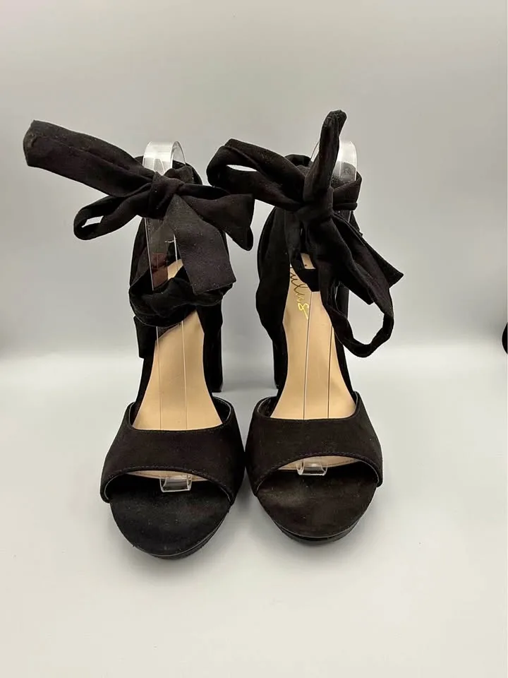 Lulus Lace Up Heeled Sandals Size 6 thumbnail