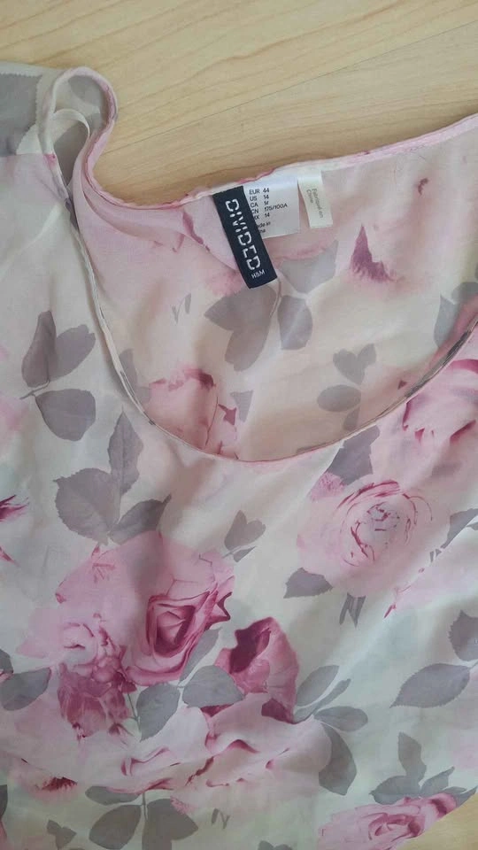 H&M Divided pink sheer floral blouse - photo 2