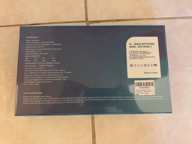 Kinstone 10.3” Tablet 128Gb (NeW) image indicator(2)