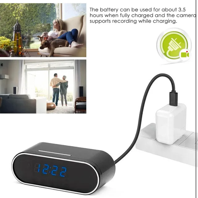 4K/1080P Wi-Fi Mini Clock Camera image indicator(4)