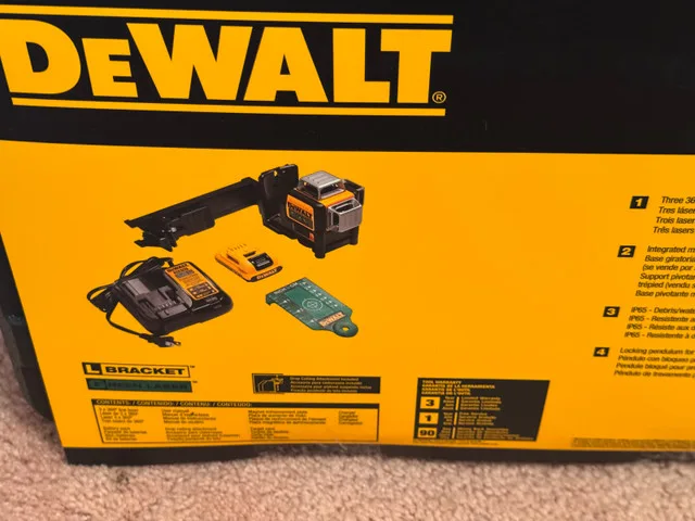 Dewalt DW089LG 3 Beam Green Laser (NEW) image indicator(3)