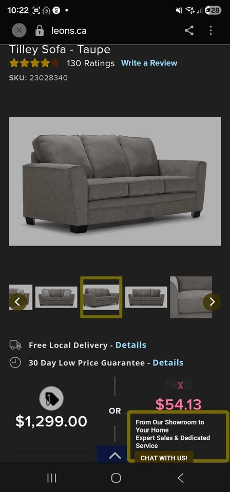 Moving sale - Grey Three-Seat Fabric Sofa - photo 3