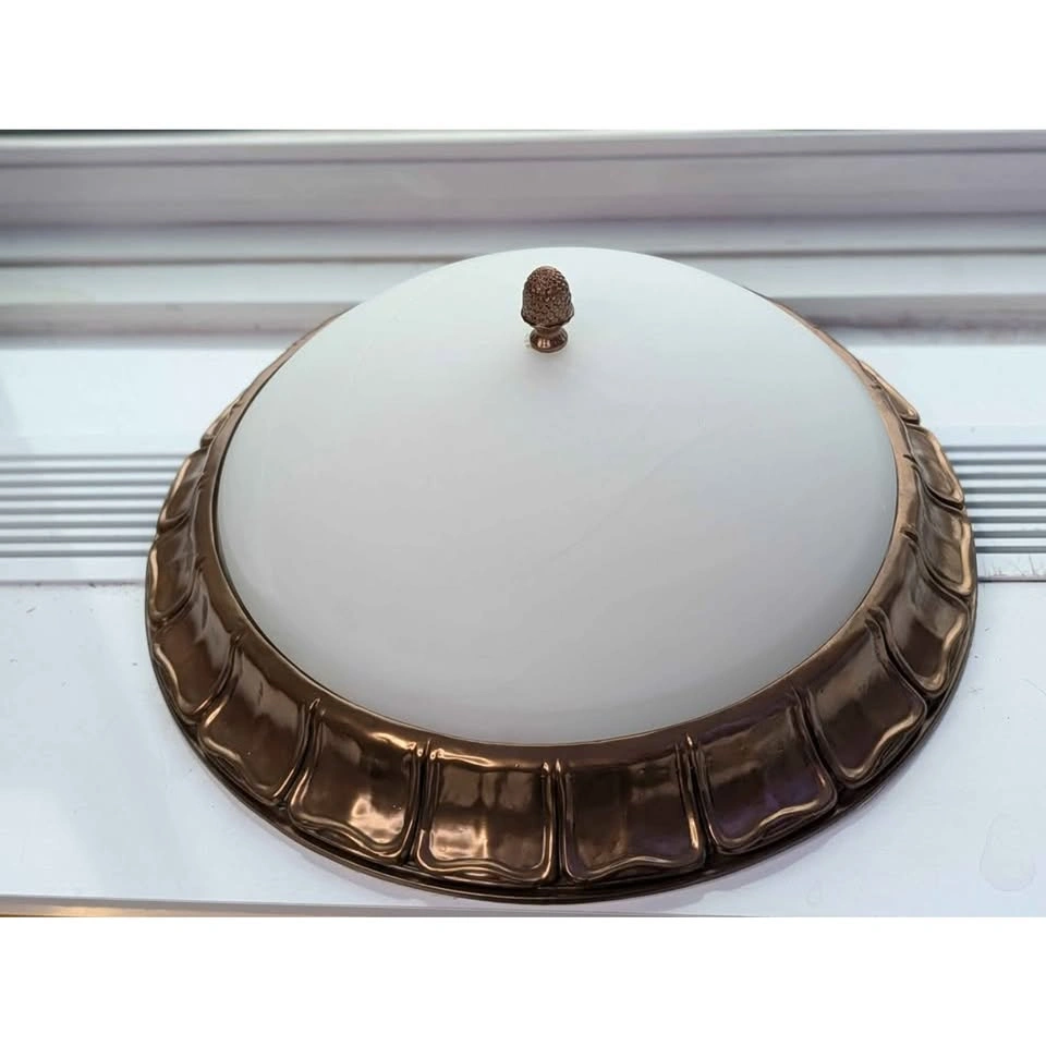 Vintage 20” Flush Mount Mid Century Apartment Building Ceiling L - photo 2
