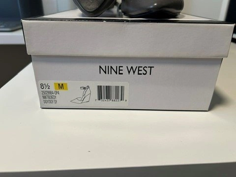 Nine West Dark Grey Wedge Heels with Ankle Strap – Size 39 - photo 3
