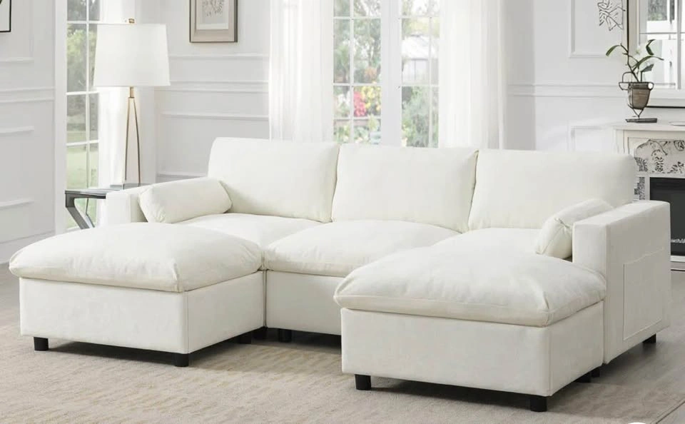 Wayfair 85.6” Chenille Modular Sectional Sofa with Storage Pocke - photo 3