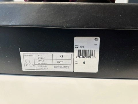 Burgundy Suede Ankle Boots – Size 9 - photo 3