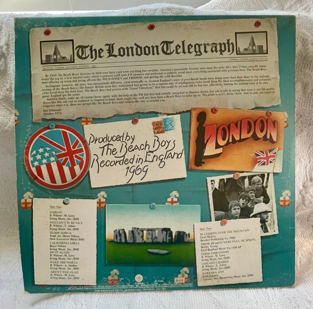 VG+ The Beach Boys – Beach Boys '69: Live In London Vinyl LP - photo 2