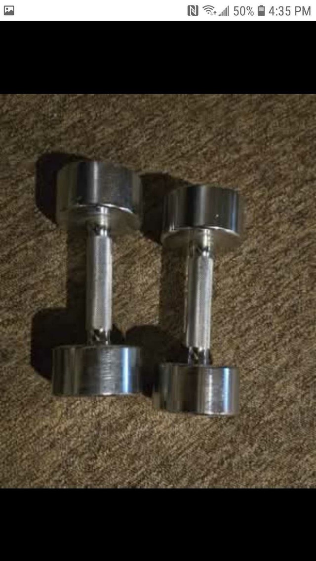 York Chrome Dumbells Pair