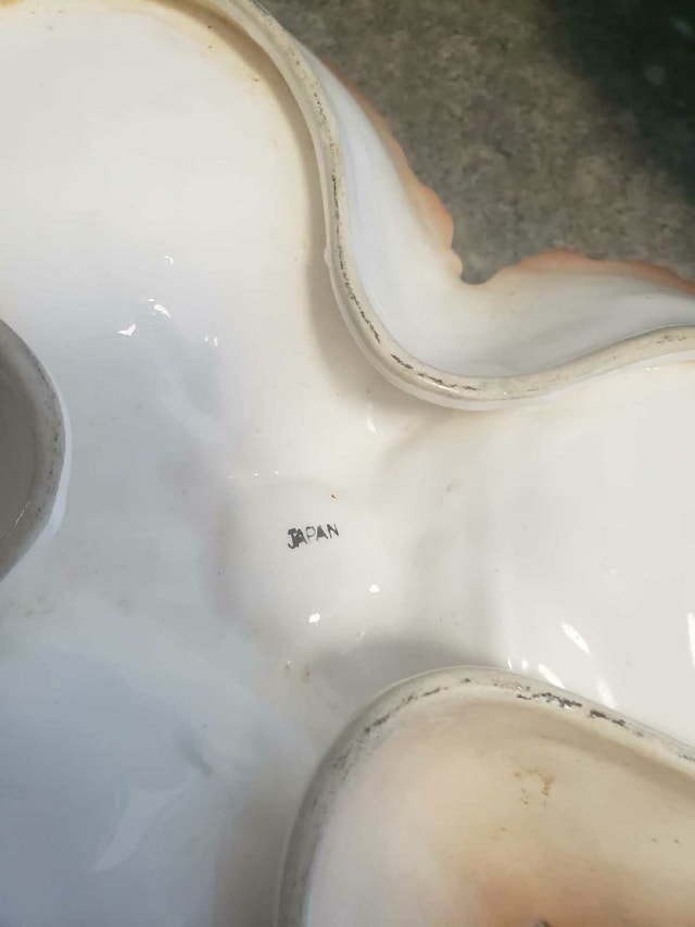 Vintage 2-Tier Ceramic Leaf Serving Dish - Made in Japan - photo 4