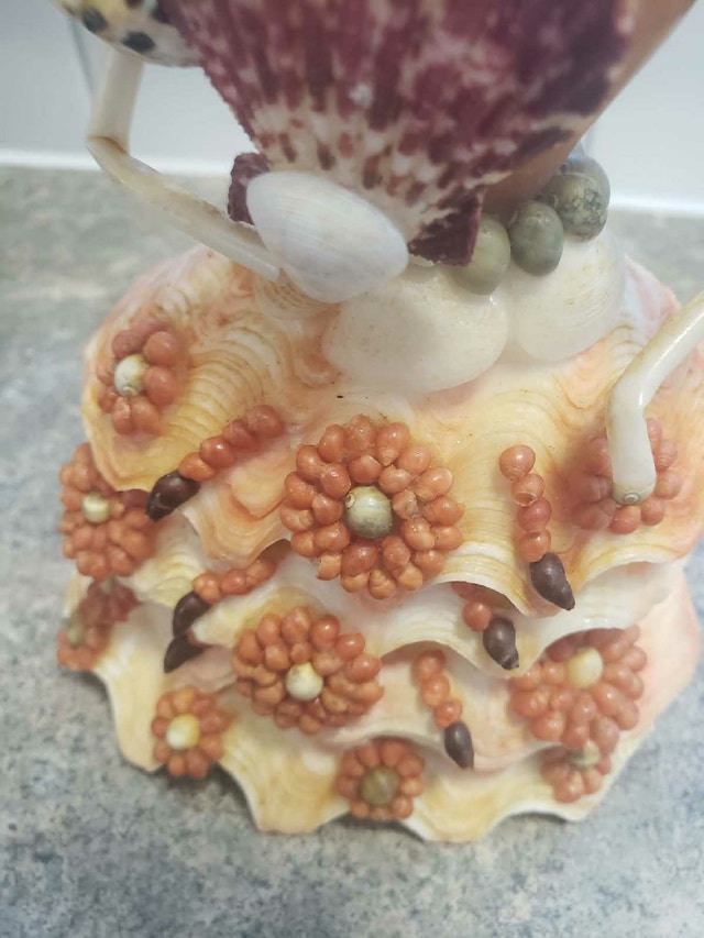 Vintage Handmade Shell Art Doll Figurine - Spanish Dancer - photo 4