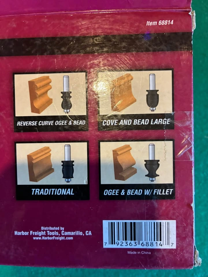 4 piece molding bit set for table routers - photo 5