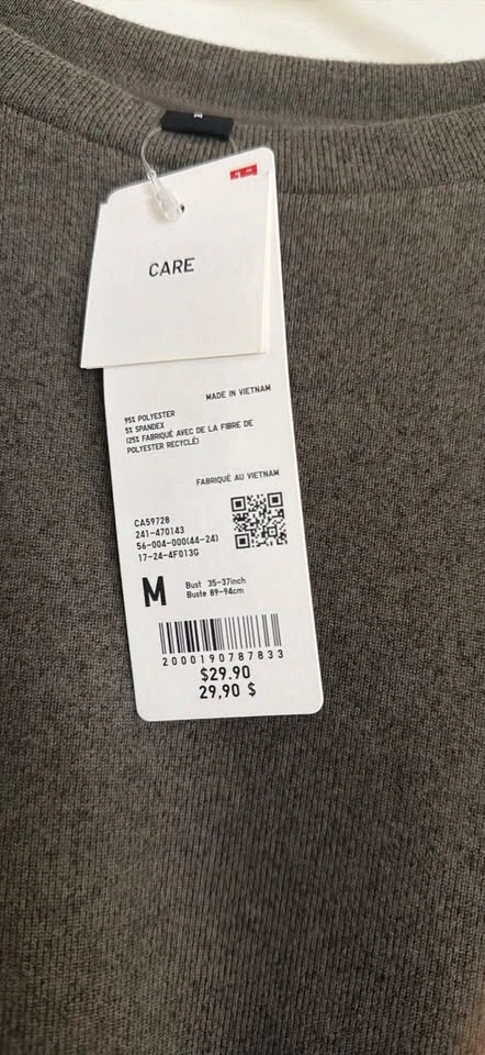 Uniqlo Long Sleeved Shirt Olive/Green Womens - photo 2