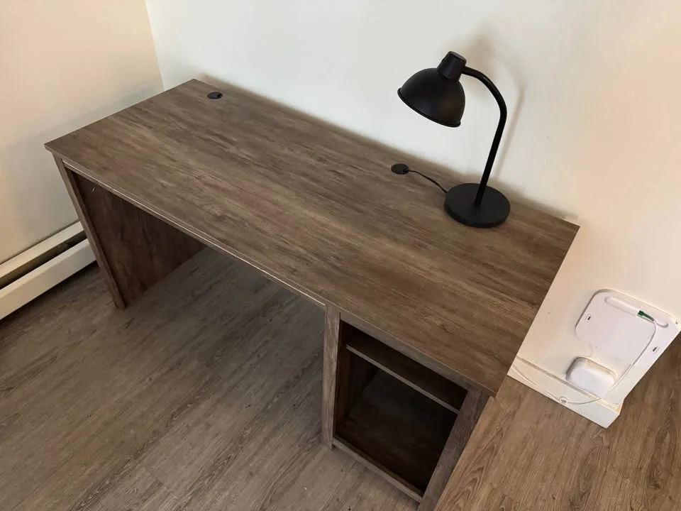 Sonoma Home Office Desk - 56-in - Drifted Gray w/ Lamp - photo 3
