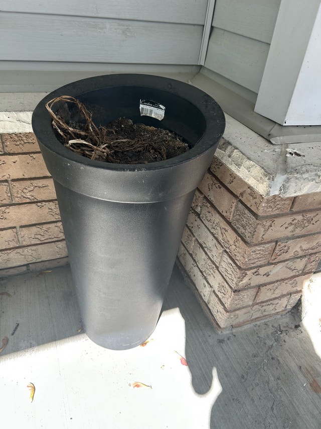 Tall Black Planter