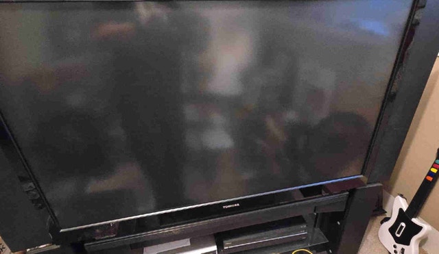 Toshiba 52" DLP TV with custom stand