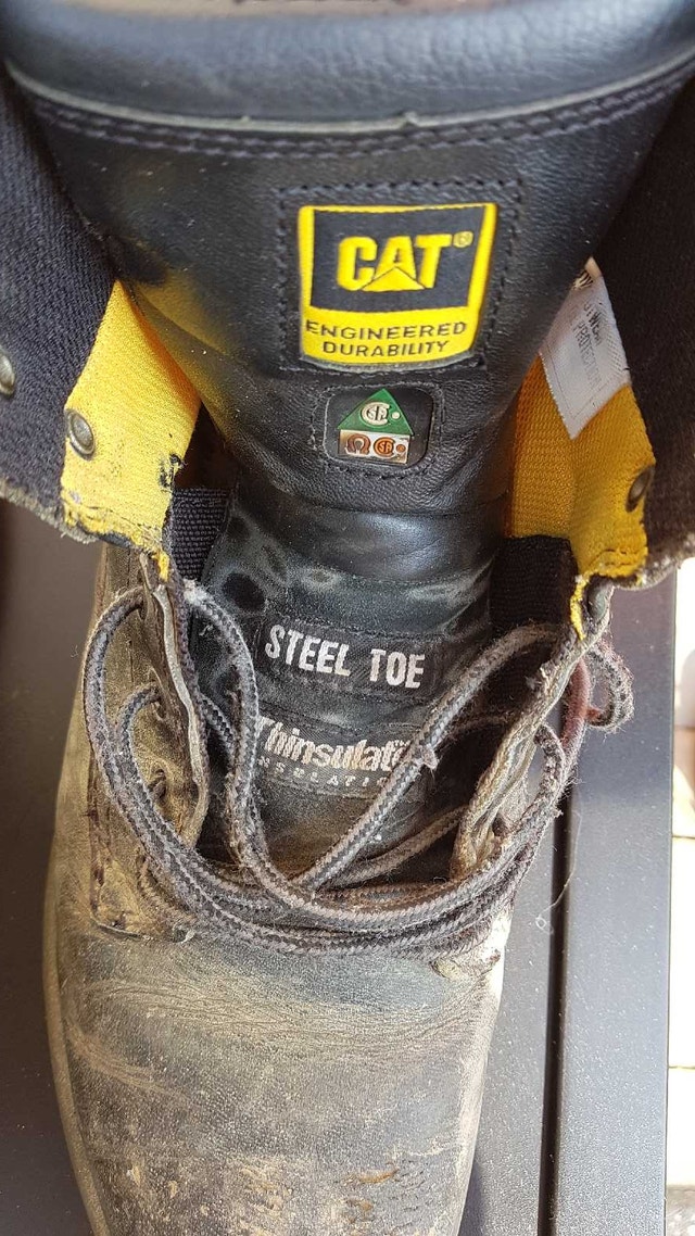 Caterpillar steel toe work boots size 9 - photo 3