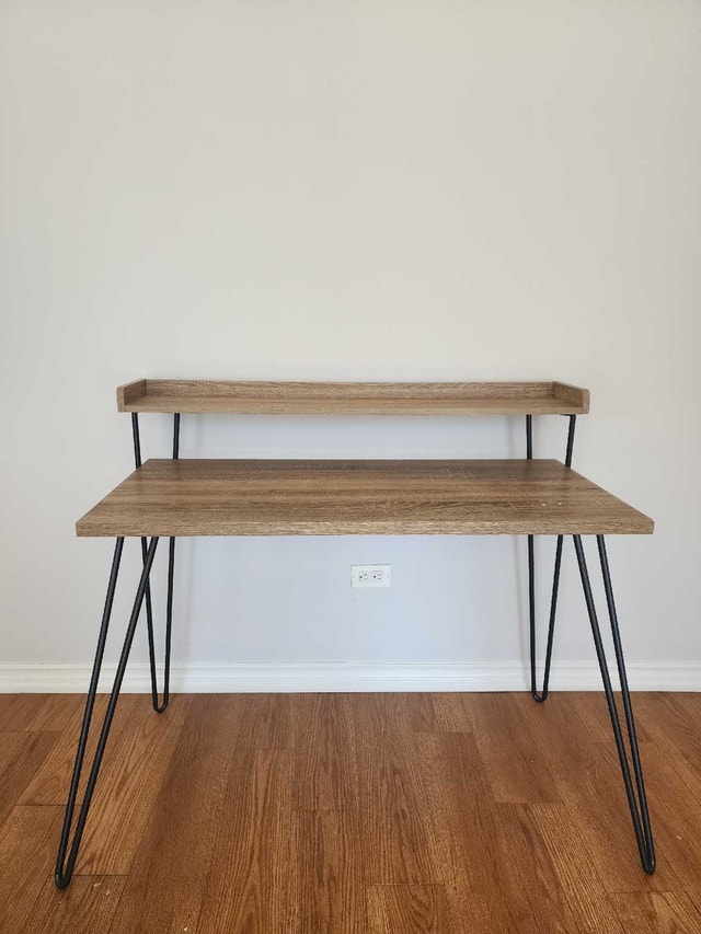Industrial Style Desk with Hairpin Legs - photo 2