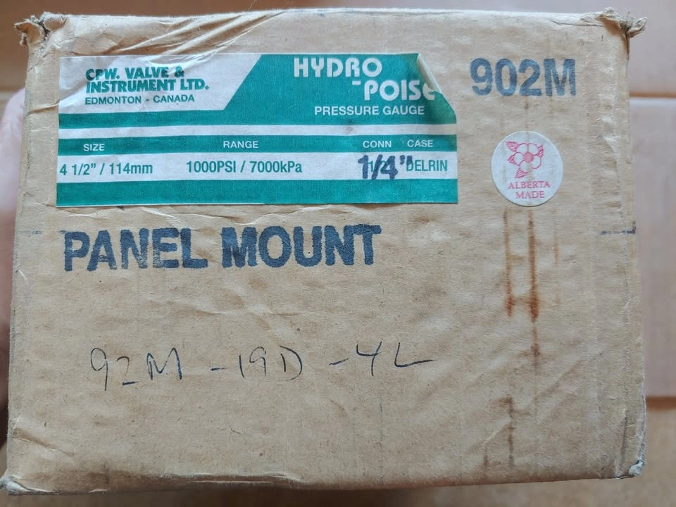 4.5" 1000 PSI Panel Mount Gauge, 1/4" Connection - NOS - photo 4