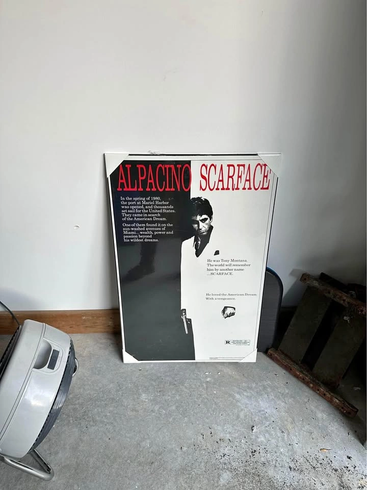 36x24 Scarface Poster Hard Back (Plak'd) - Ready to Hang