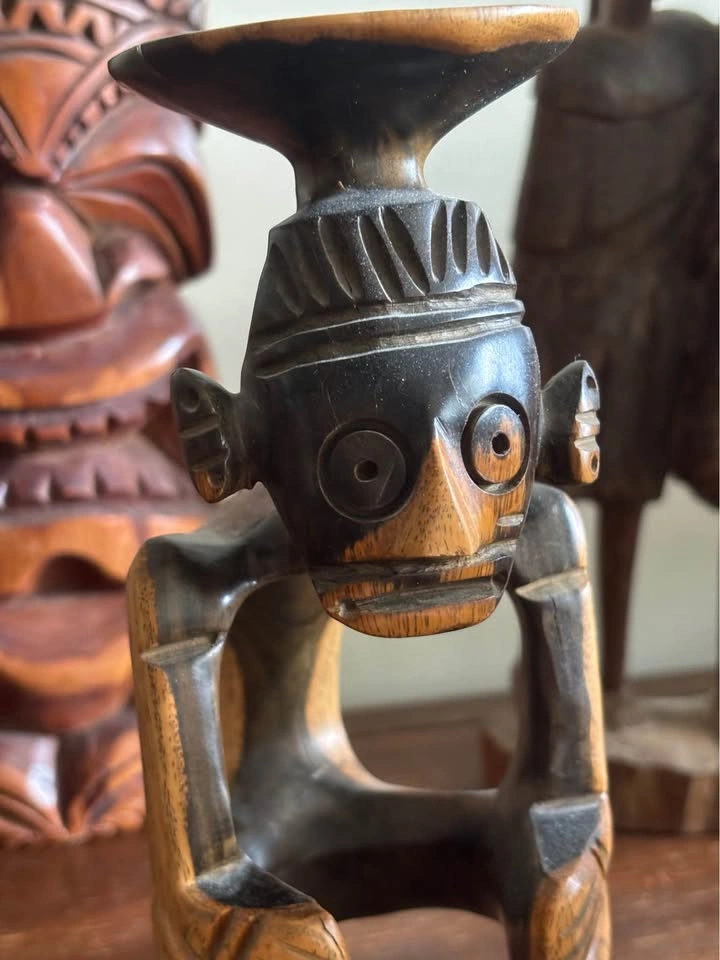 Hand Carved Wood Tribal Figurine - photo 2