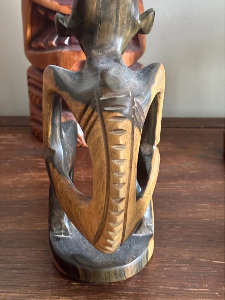Hand Carved Wood Tribal Figurine - photo 5