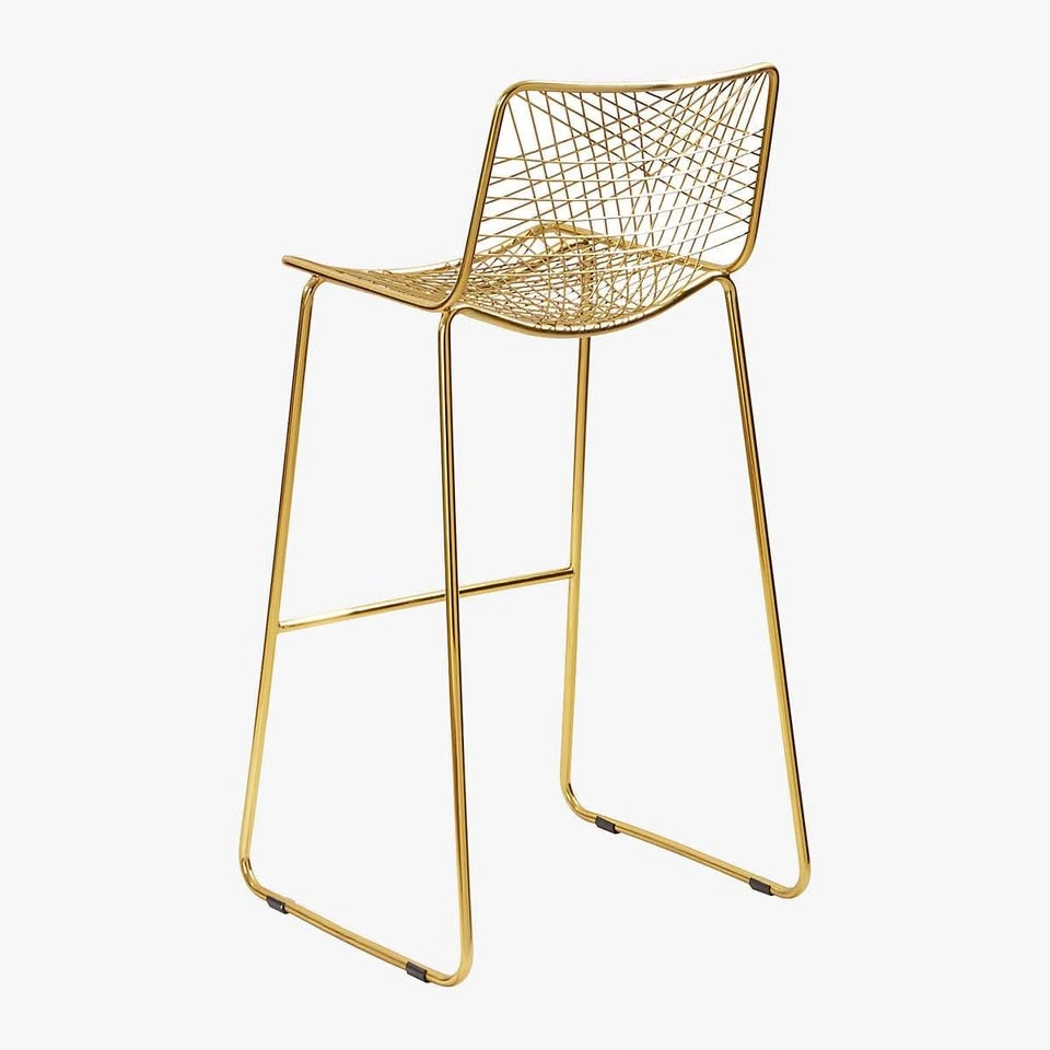 Alpha Brass Metal Bar Stool (1) Gold tone solid seat - photo 4