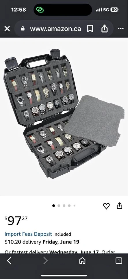 Case Club hard watch case 42 watches
