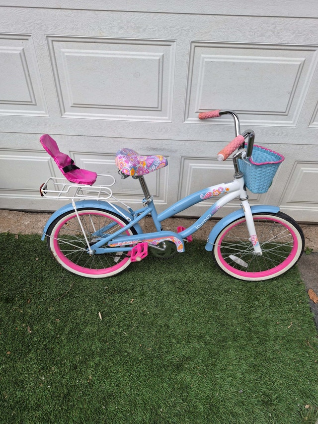 18'' Wheel blue white pink bicycle Basket rear carrier doll hold - photo 5