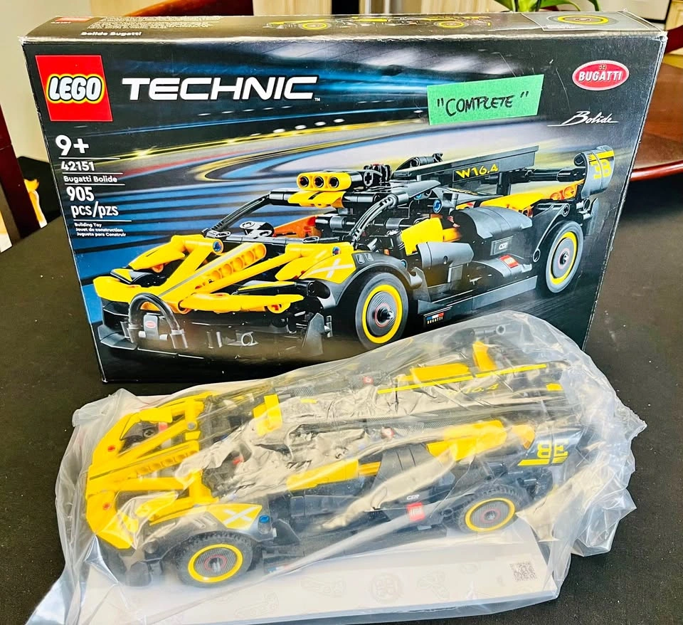 LEGO Technic Bugatti Bolide Yellow (42151) Complete Used Set