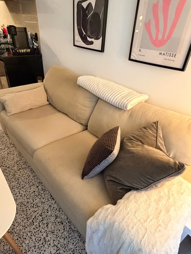 Beige Fabric Sofa