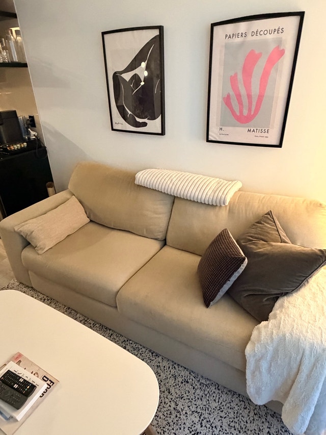 Beige Fabric Sofa - photo 3