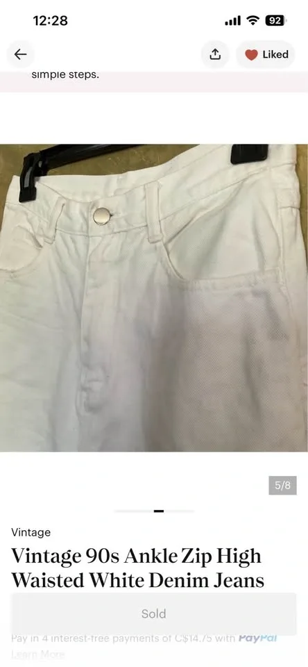 Vintage 90s ankle-zip, high-waisted jeans - photo 5
