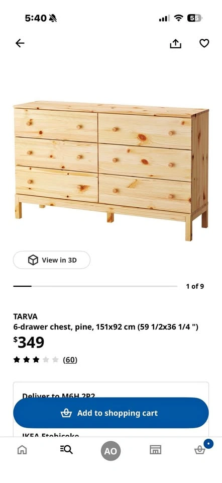IKEA TARVA Dresser