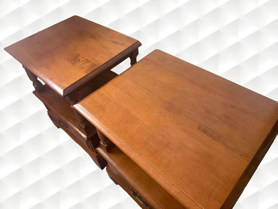 Vintage Night Stand Exquisite Wooden Set - photo 3