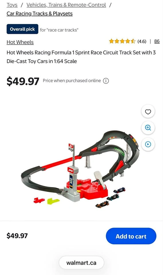 Hot Wheels Formula 1 Sprint Race Circuit Track Set + 3 Cars