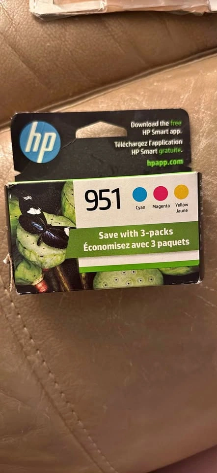 Brand New HP 951 Color Ink Cartridges (3-Pack)