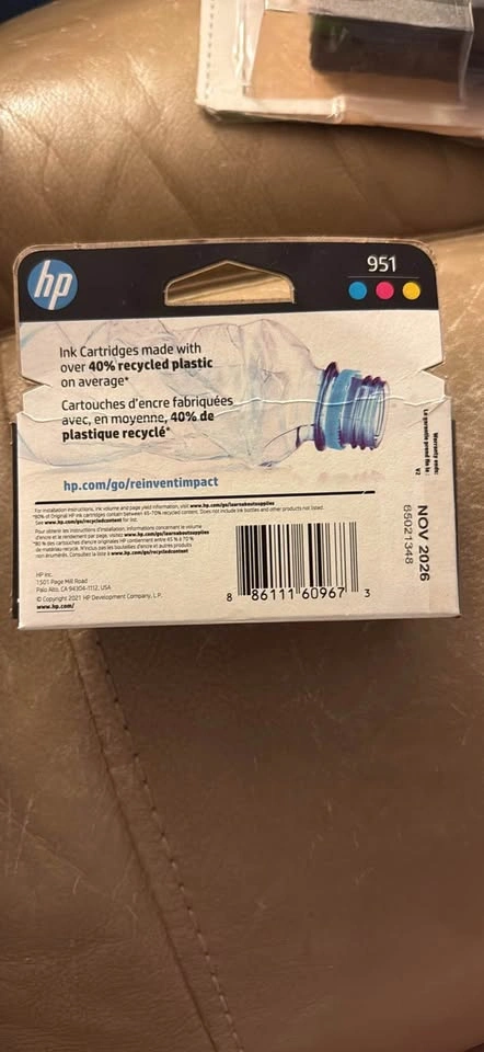 Brand New HP 951 Color Ink Cartridges (3-Pack) - photo 2