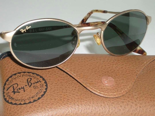 Vintage Ray Ban W2840 PQAS Sidestreet Flex Oval Sunglasses