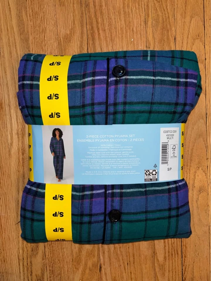Bed Head Pajamas Plaid 2-Piece Cotton Pajama Set S/P - photo 2