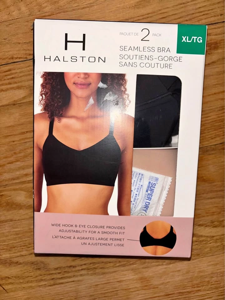 Halston 2-Pack Seamless Bra XL/TG