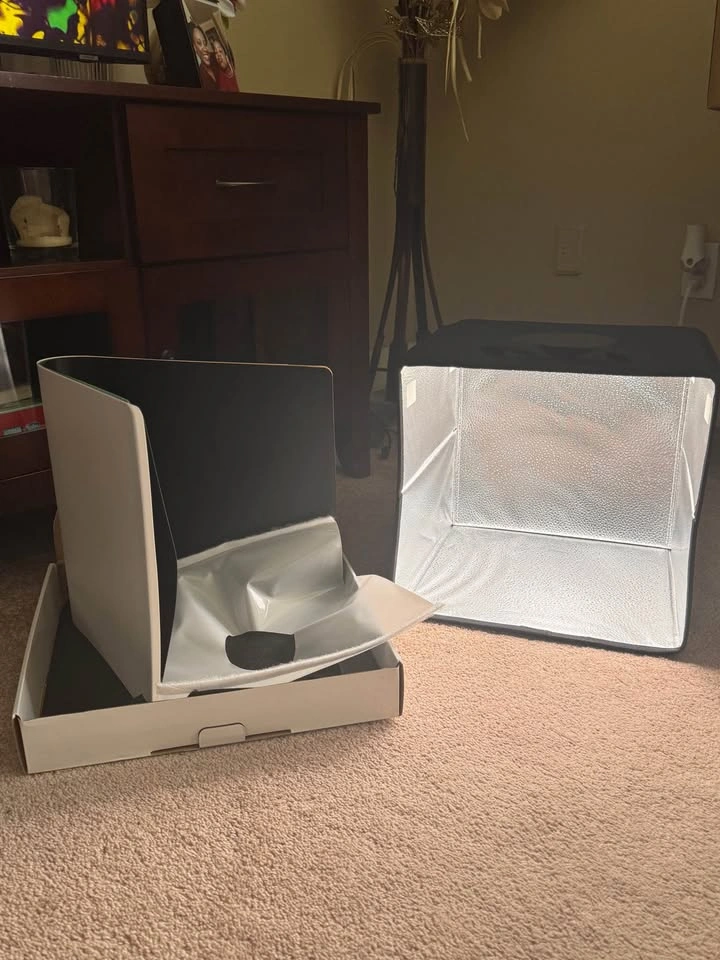 Portable LED Photo Studio Light Box Kit with Backdrops - photo 2