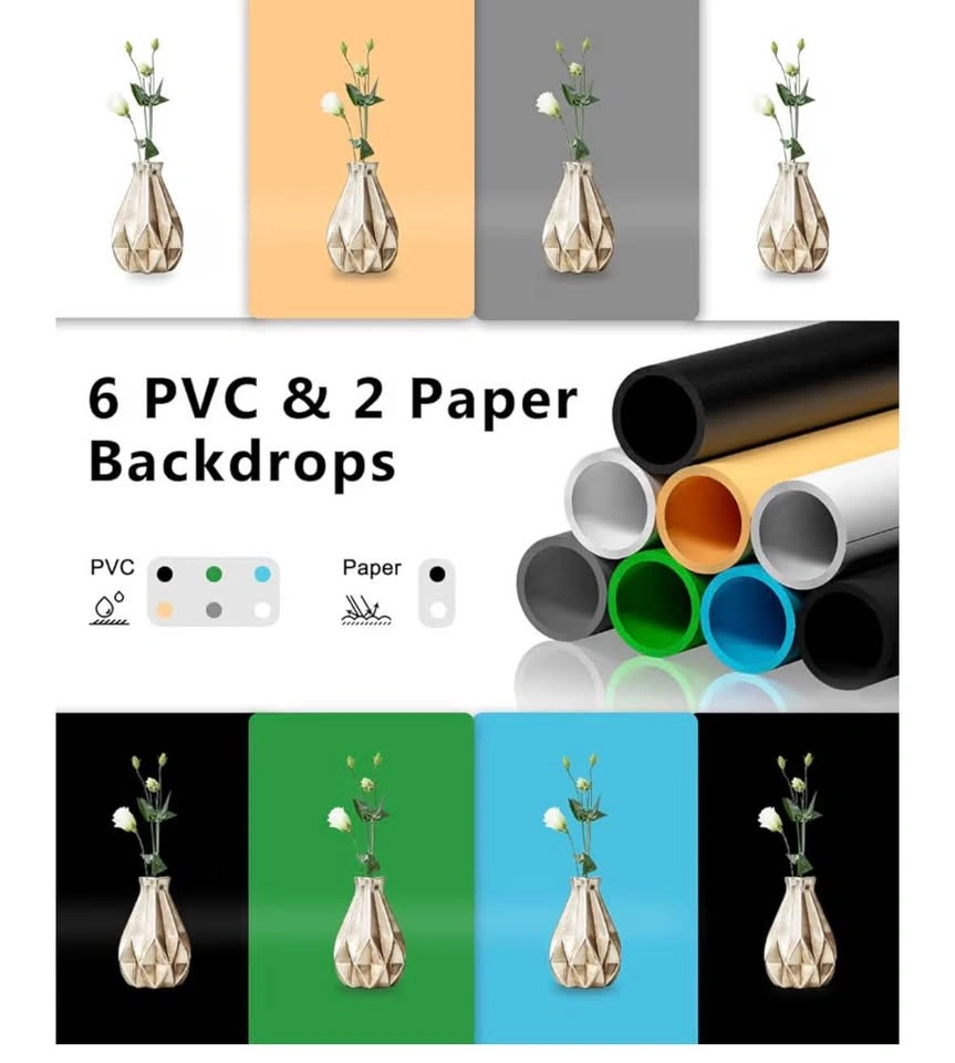 Portable LED Photo Studio Light Box Kit with Backdrops - photo 4