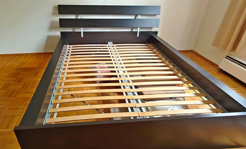 IKEA Queen Bed frame with slated base