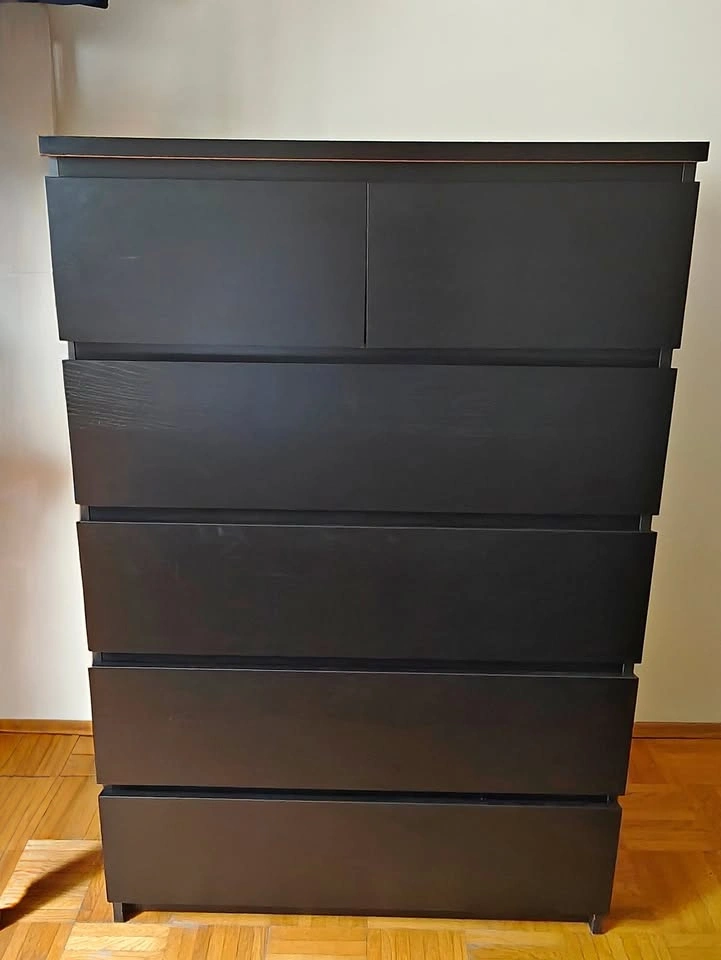6-drawer Chest of drawers, dark brown