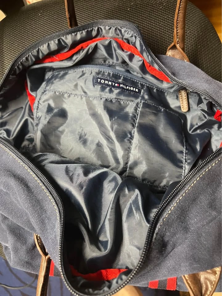 Tommy Hilfiger Navy Blue Canvas Duffle Bag - photo 3