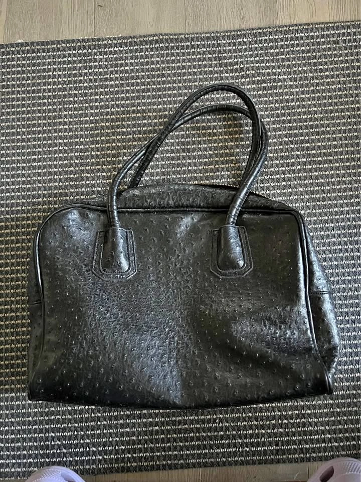 Large Black Top-Handle Handbag