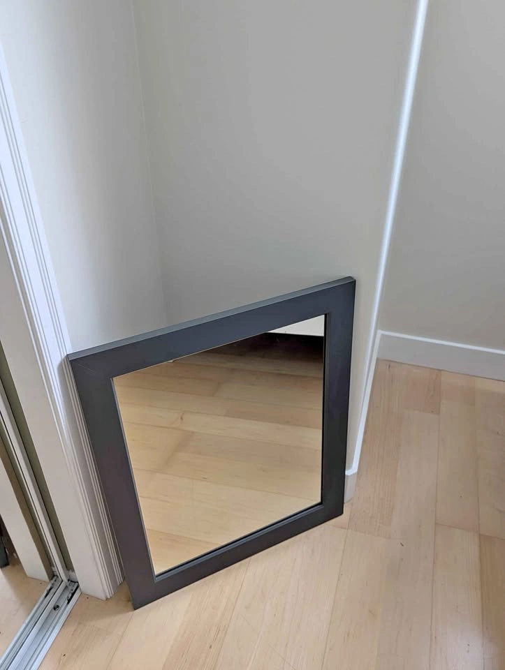 Grey Framed Wall Mirror