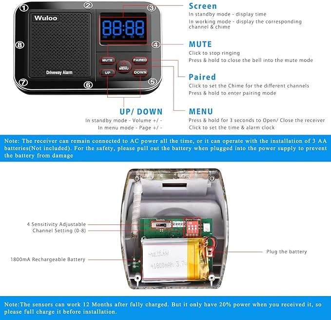 1800 Ft Wireless Outside Driveway Alarm - photo 5