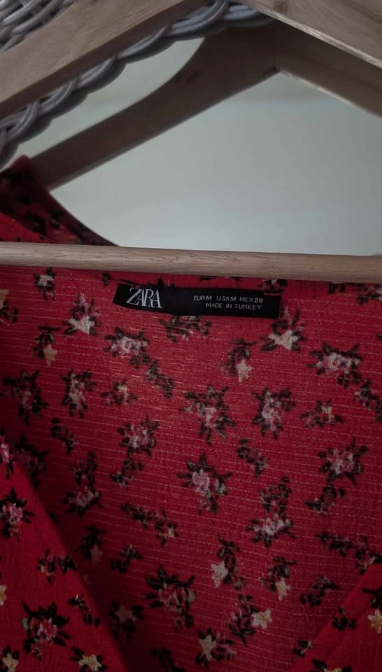 Red Floral Zara Dress - photo 3